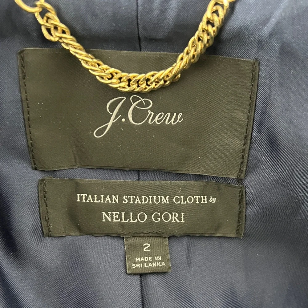 J. Crew Italian Stadium Cloth by Nello Gori Wool Parka Black Size 2 - Picture 5 of 8